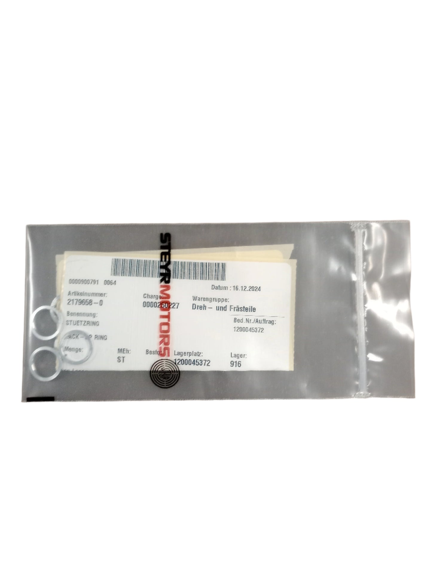 STEYR MOTORS GENUINE BACK UP RING SEAL 2179658-0
