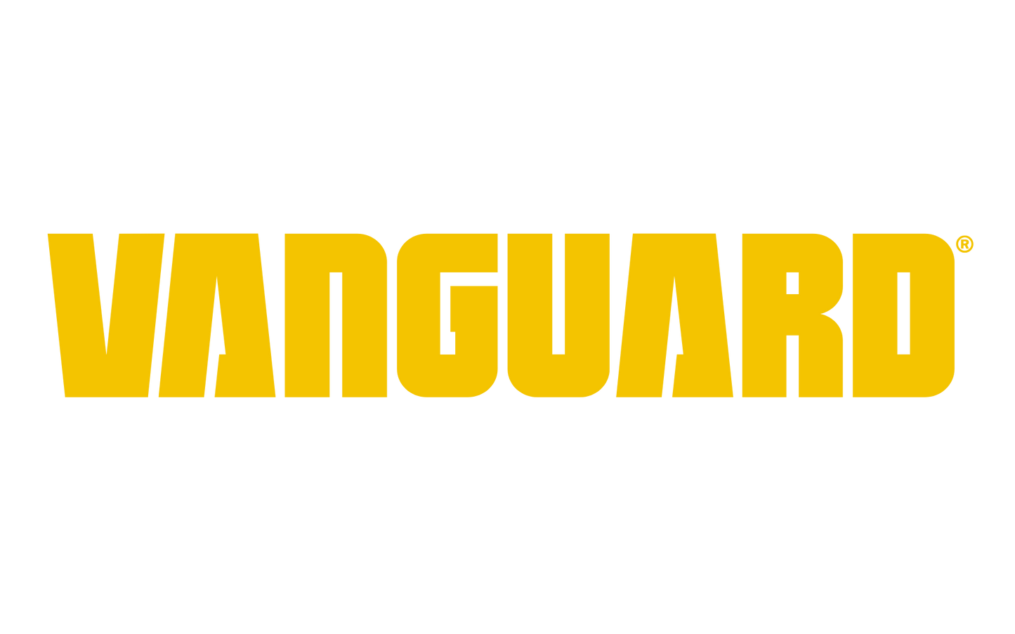 Yellow 'Vanguard' logo on a white background