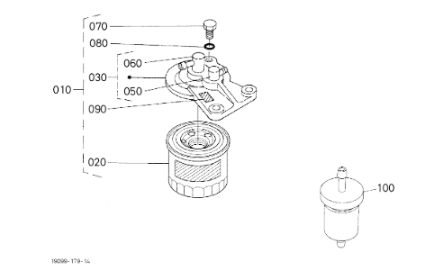 FUEL FILTER COVER TOP SEAL GENUINE KUBOTA PARTS 1522443200