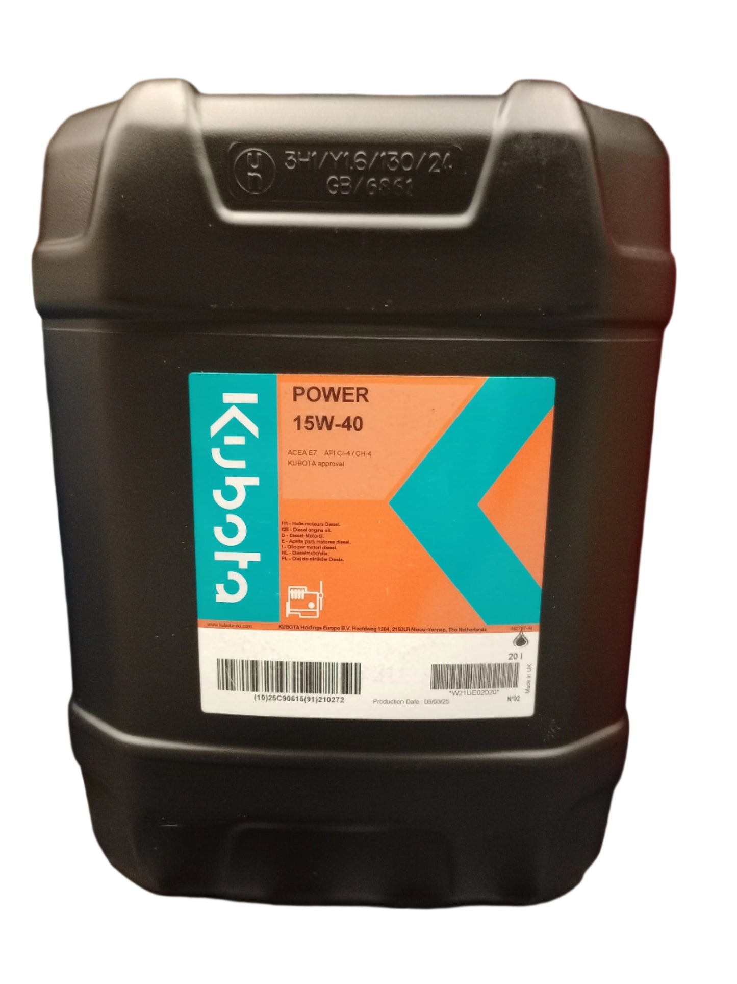 KUBOTA POWER ENGINE OIL 15W-40 (20L) W21UE02020
