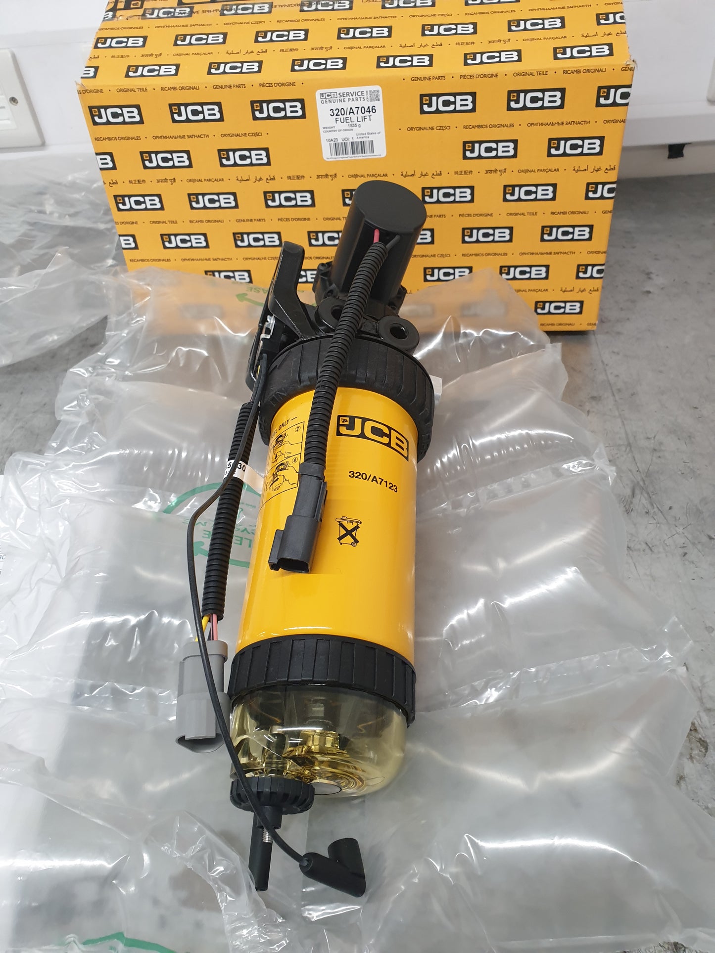 FUEL LIFT PUMP ASSEMBLY GENUINE JCB POWER PARTS 320/A7046 - 320/A7087