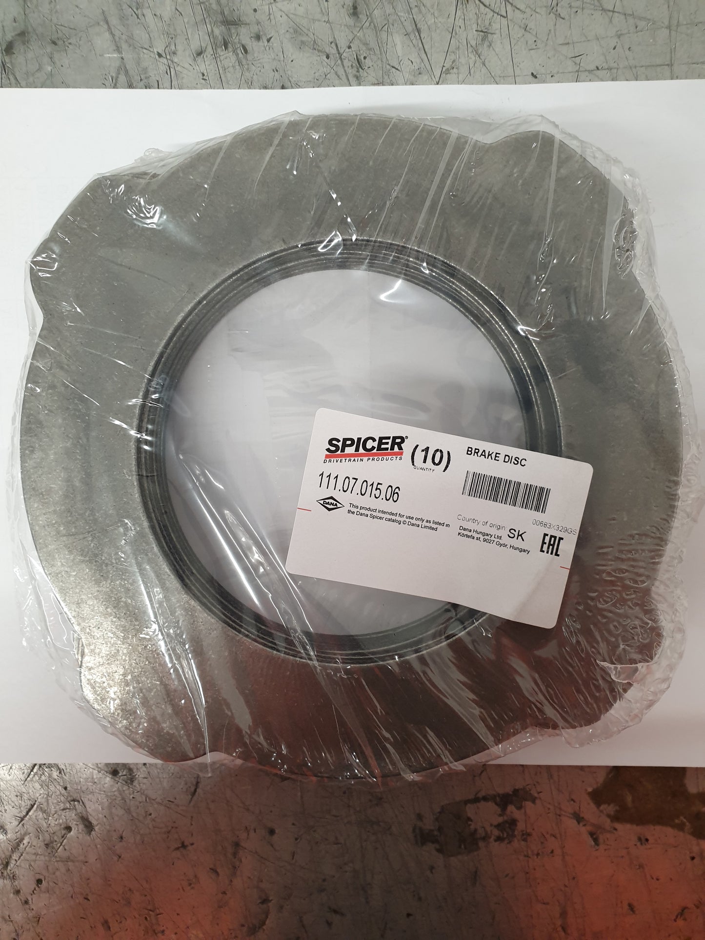 BRAKE DISC D111.0701506 DANA SPICER PARTS 111.07.015.06 OEM