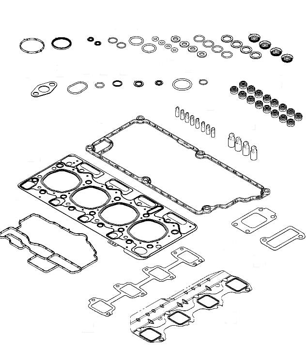 ENGINE TOP GASKET KIT COMPLETE GENUINE JCB PARTS 320/09382 Was 320/09280