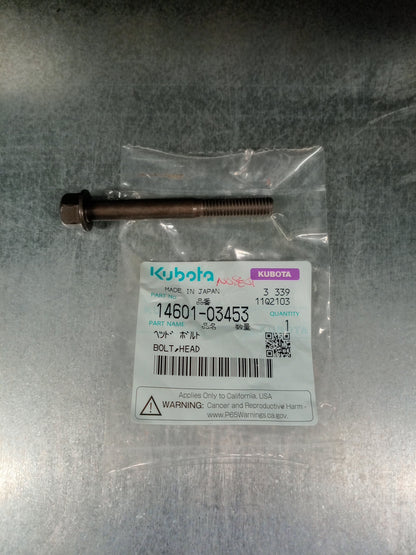 CYLINDER HEAD BOLT GENUINE KUBOTA PARTS 1460103453 was 1460103450