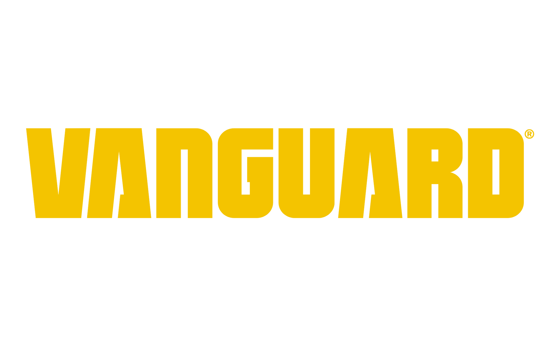 Yellow 'Vanguard' logo on a white background
