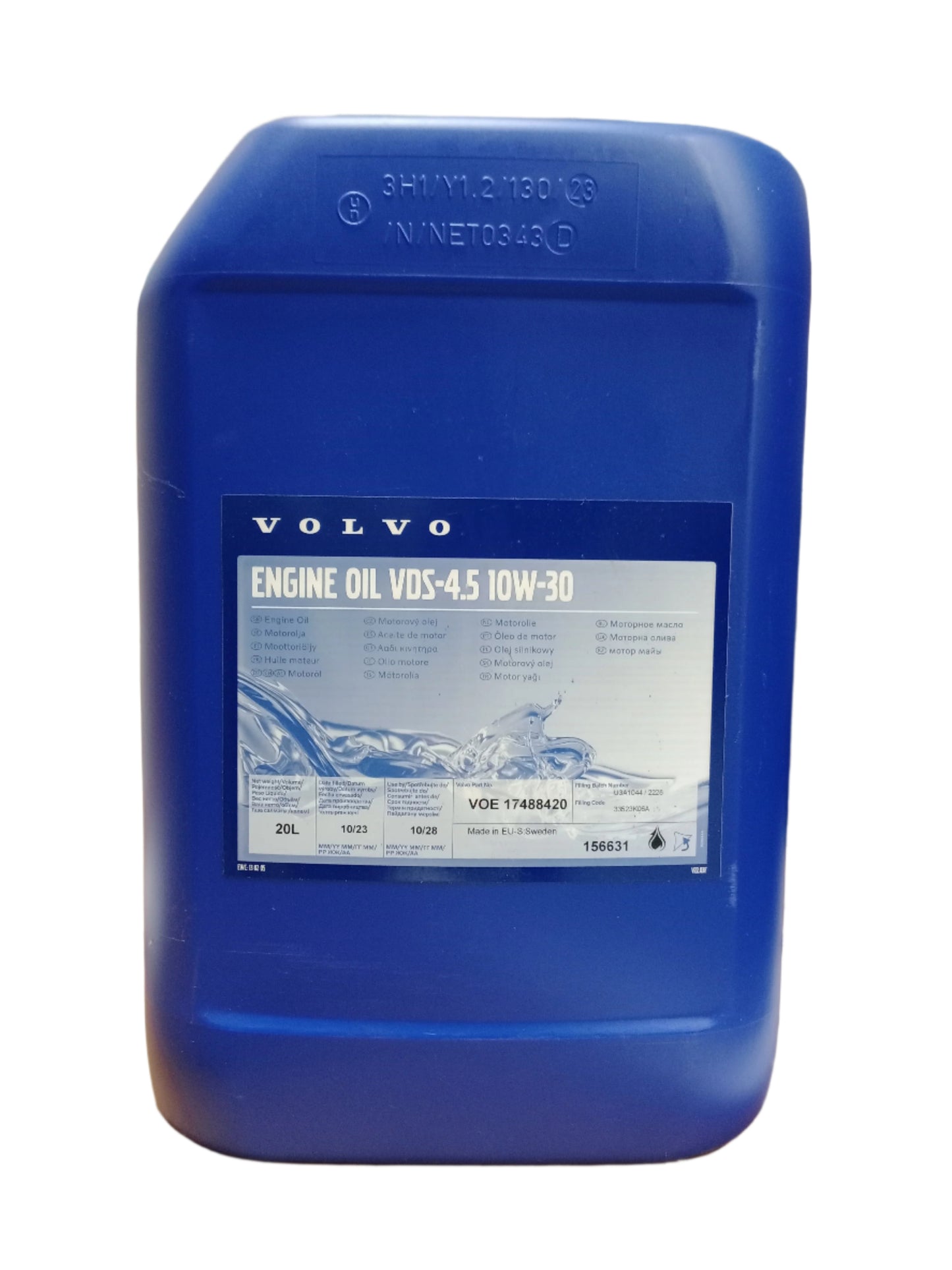 VOLVO PENTA 10W-30 VDS-4.5 ENGINE OIL 20L 24809454 WAS - 17488420