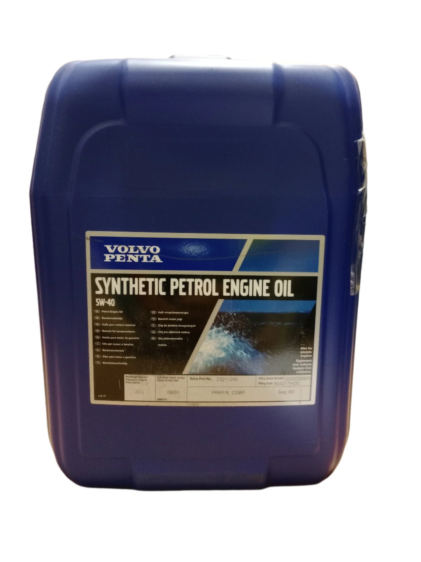 SYNTHETIC PETROL MARINE ENGINE OIL 5W-40 20L VOLVO PENTA 23211290