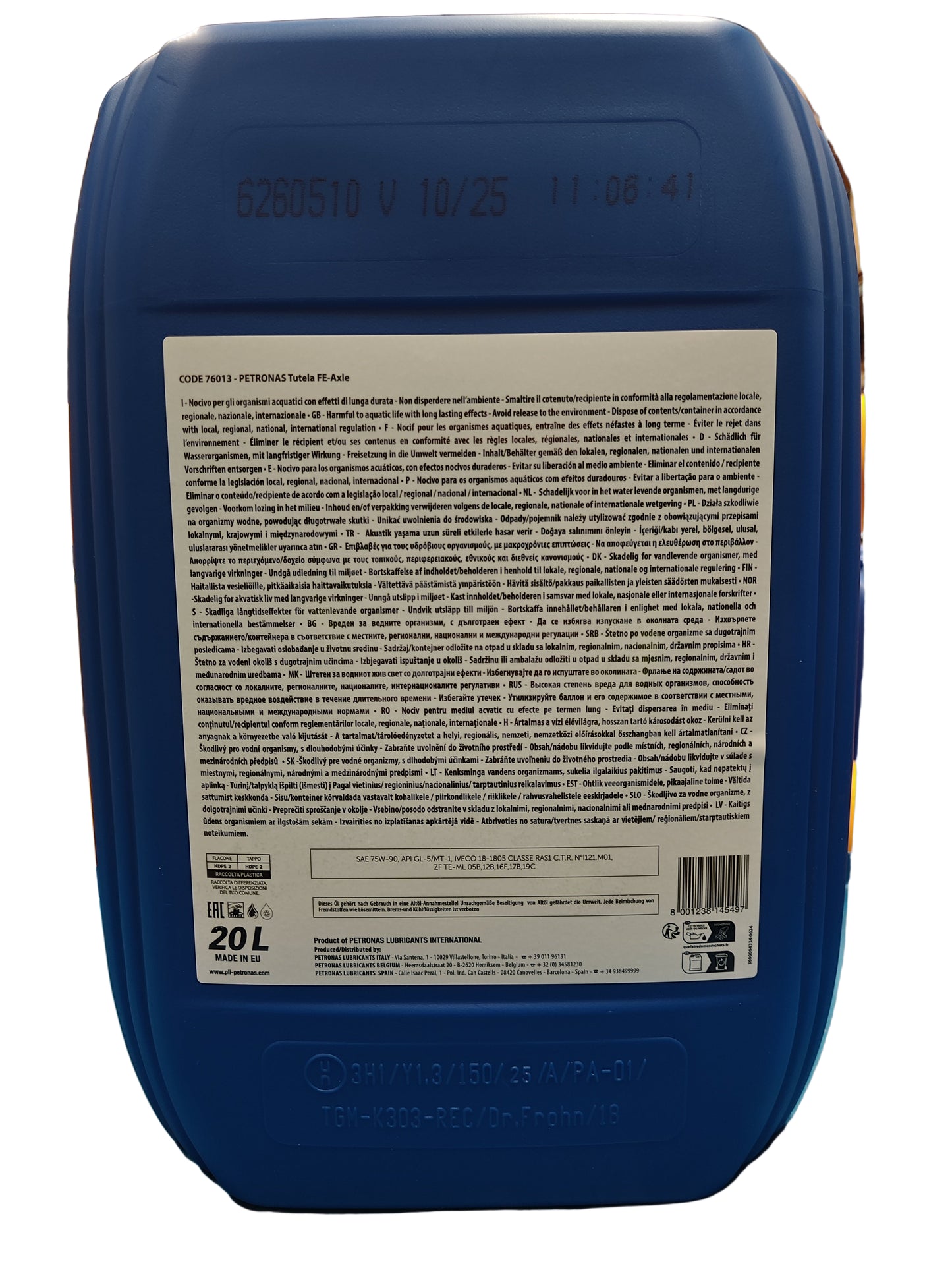 Petronas Tutela FE Axle 75W-90 – 20 L (Part No. 76013RR1EU)