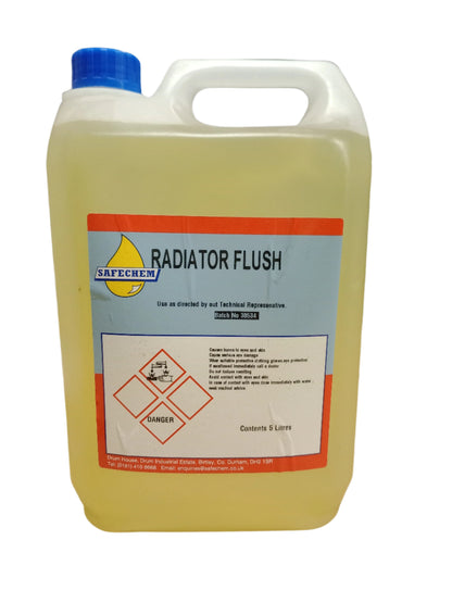 RADIATOR FLUSH SAFECHEM 5L -SUITABLE FOR ALL ON-ROAD & OFF-ROAD WATER COOLED ENGINES