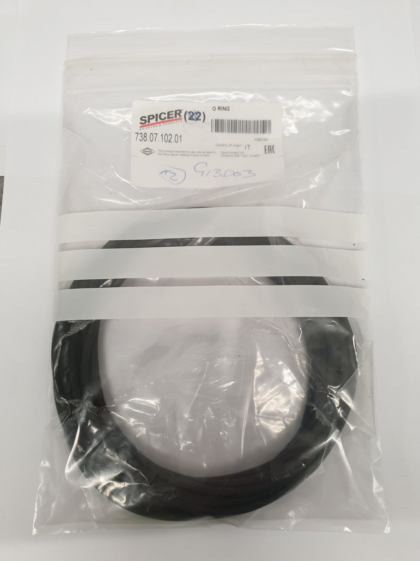 O-RING GENUINE DANA SPICER PARTS D738.0710201 / 738.07.102.01