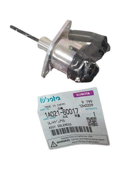 STOP SOLENOID 1A021-60017 GENUINE KUBOTA PARTS