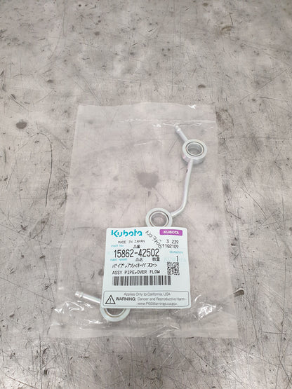 FUEL OVERFLOW PIPE GENUINE KUBOTA PARTS 1586242502
