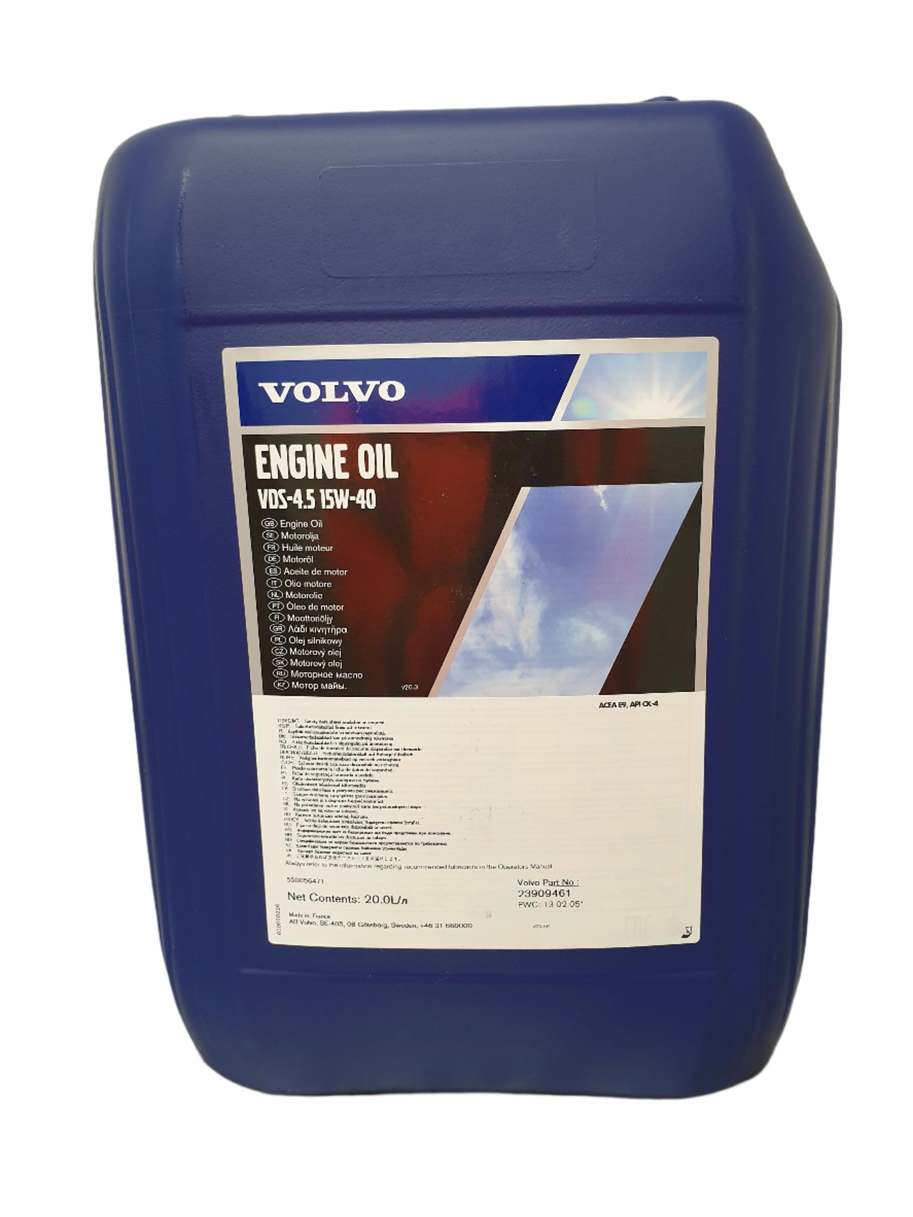 VOLVO PENTA MARINE DIESEL ENGINE OIL 20L 15w/40 VDS 4.5 D4 D6